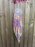 18cm Doily Dreamcatcher Pastel Rainbow