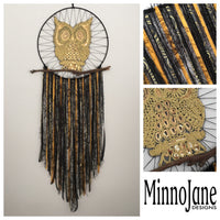 Owl Wall Hanging Gold/Black